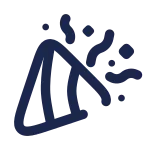 Confetti Minimalistic SVG Icon